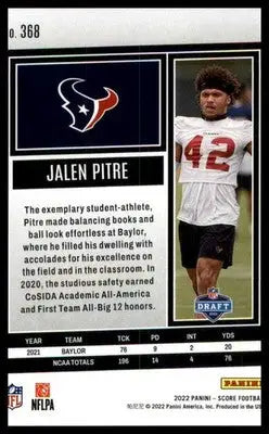 Jalen Pitre Rookie 2022 Score #368 Houston Texans - Football Card Single