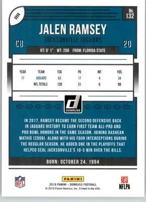 Jalen Ramsey - 2018 Donruss - #132 - Football - Football Card Single
