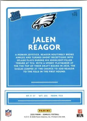 Jalen Reagor - 2020 Donruss - #315 - Press Proof Green RC Football - Football Card Single