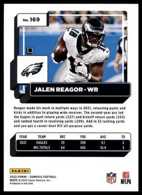 Jalen Reagor 2022 Donruss #169 Philadelphia Eagles - Football Card Single