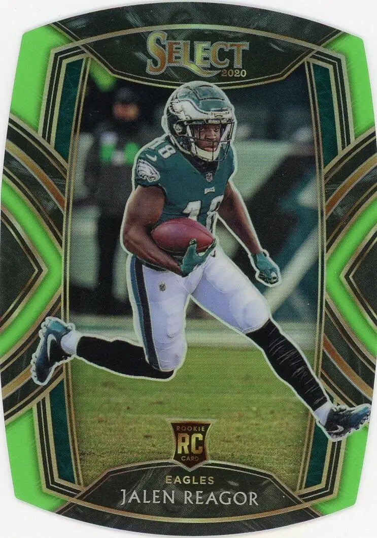 Jalen Reagor Rookie 2020 Panini Select Club Neon Green Die Cut #268 Eagles Card - Football Card Single