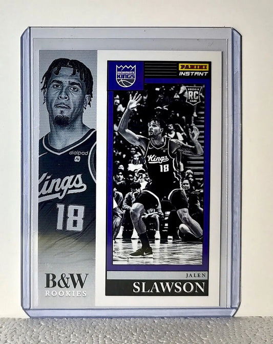Jalen Slawson 2023-24 Panini NBA #36 Black and White Rookies Card 1/326 - Basketball Card Single