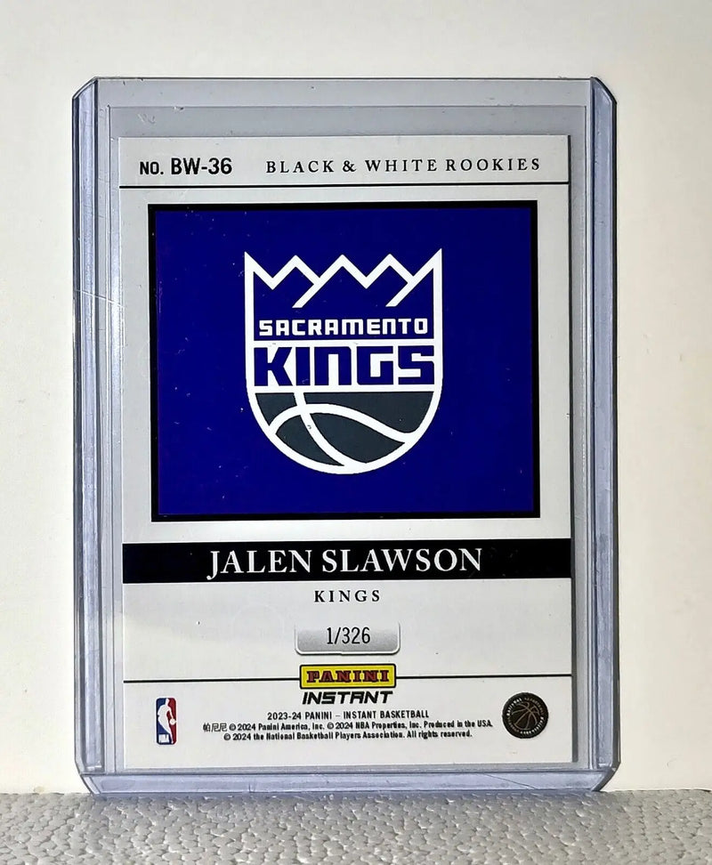 Jalen Slawson 2023-24 Panini NBA #36 Black and White Rookies Card 1/326 - Basketball Card Single
