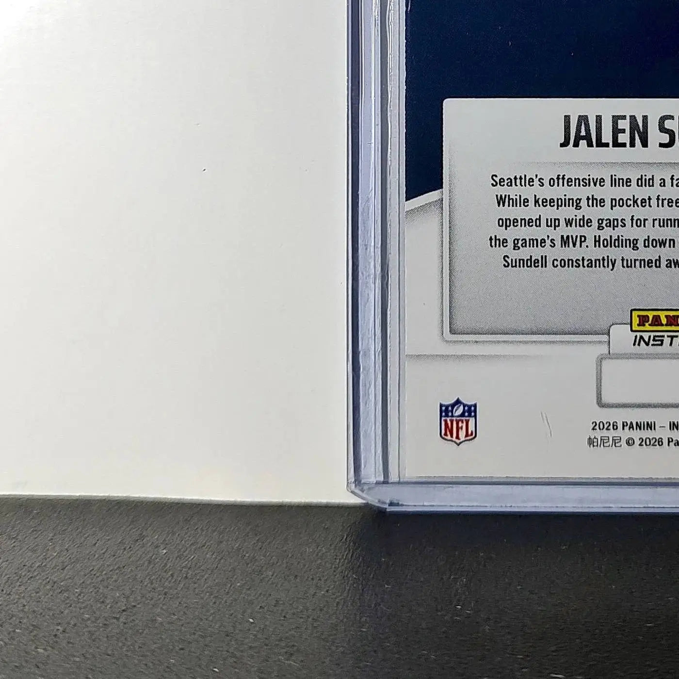Jalen Sundell 2026 Panini NFL Super Bowl LIX Champions #13 Card Seattle Seahawks