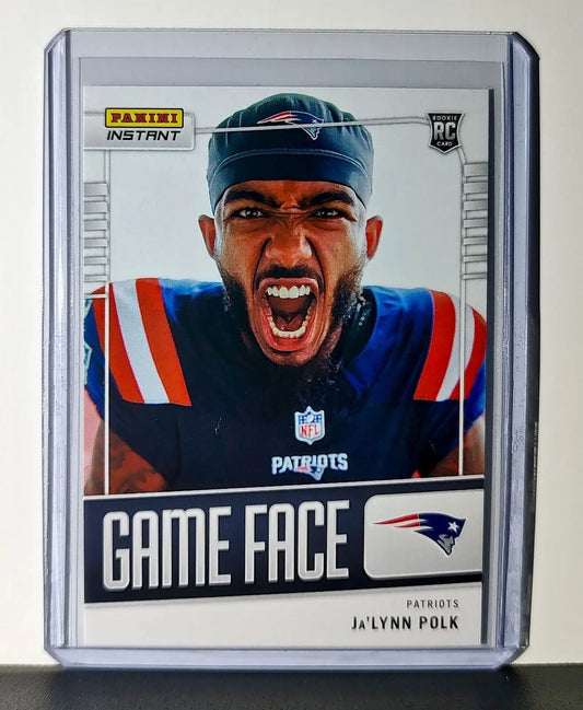 Ja’Lynn Polk 2024 Panini Game Face #10 NFL Rookie Card Patriots 1/331 - Football Card Single