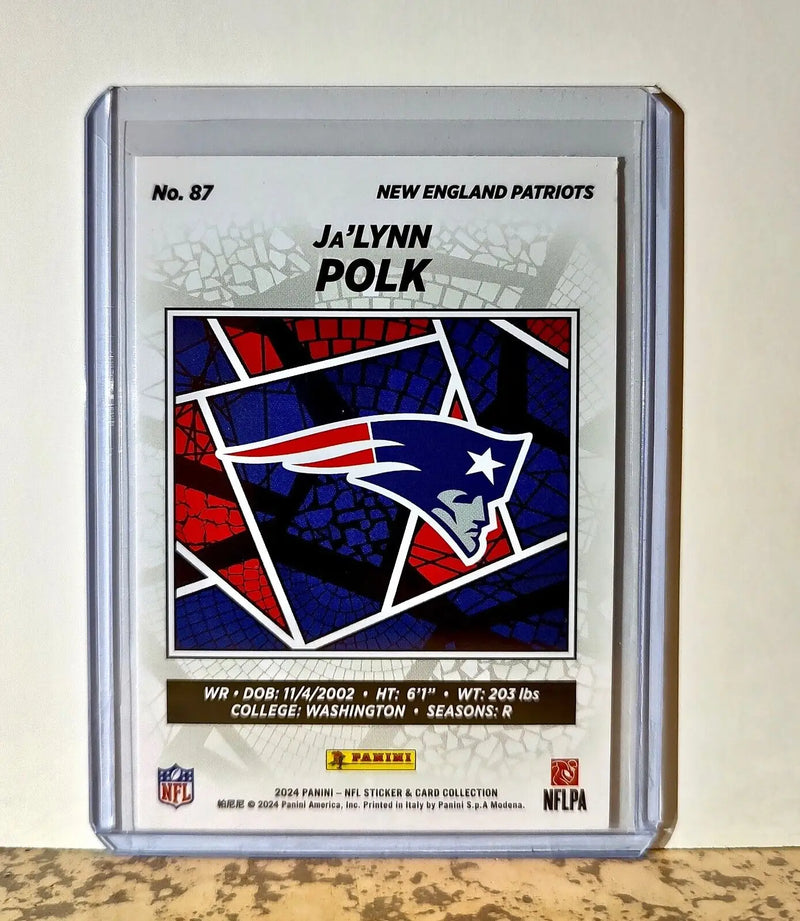 Ja’Lynn Polk 2024 Panini NFL #87 Rookie Sticker Card New England Patriots