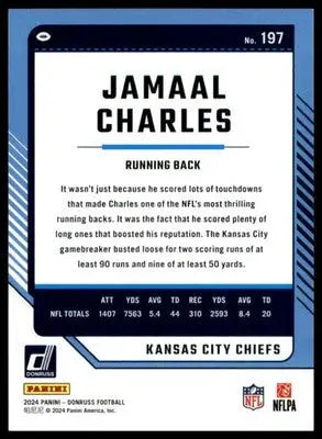Jamaal Charles 2024 Donruss #197 Kansas City Chiefs