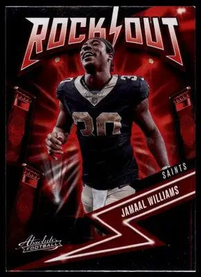 Jamaal Williams 2023 Panini Absolute Rock Out #20 New Orleans Saints - Football Card Single