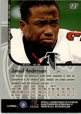 Jamal Anderson - 1999 SkyBox Molten Metal - #107 - Football - Football Card Single