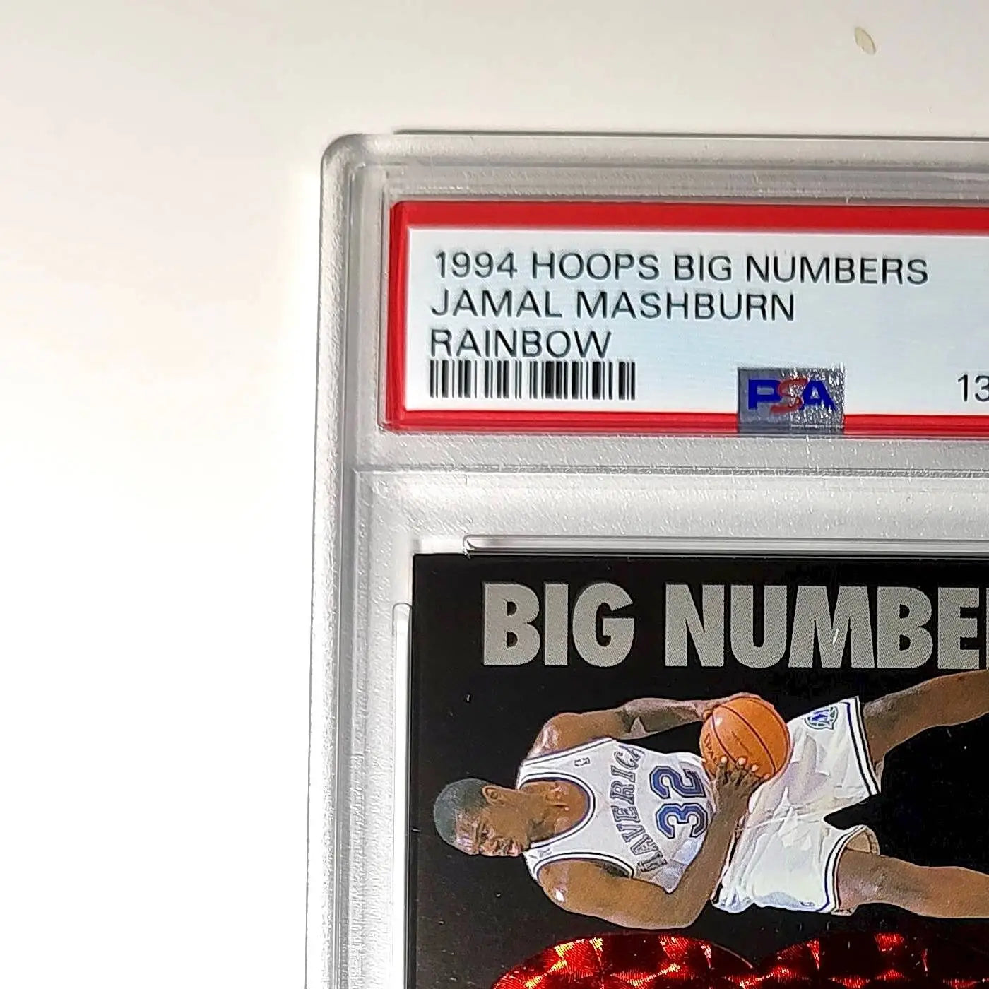 Jamal Mashburn 1994 NBA Hoops Big Numbers #BN2 Rainbow PSA 7 NM - Basketball Card Single
