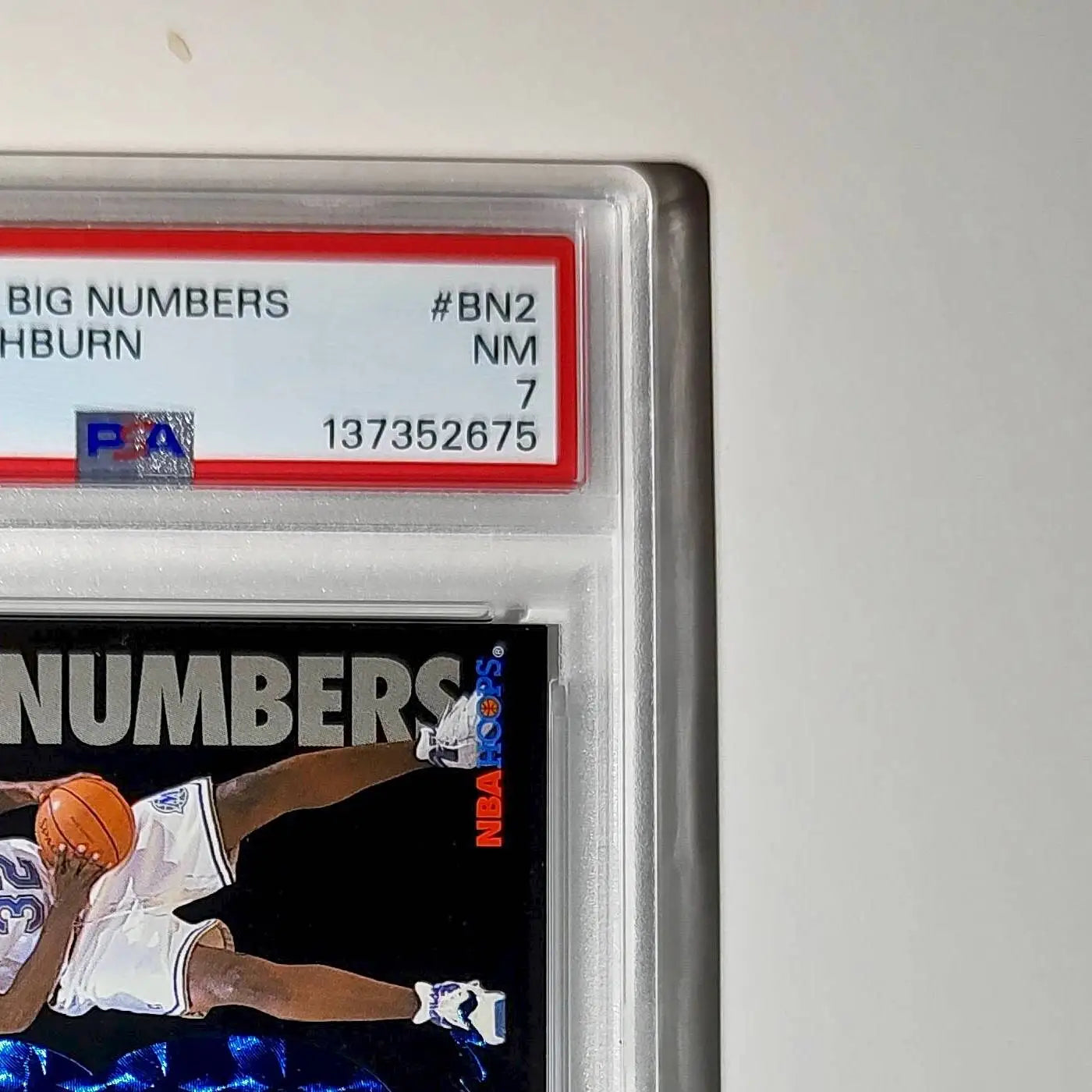 Jamal Mashburn 1994 NBA Hoops Big Numbers #BN2 Rainbow PSA 7 NM