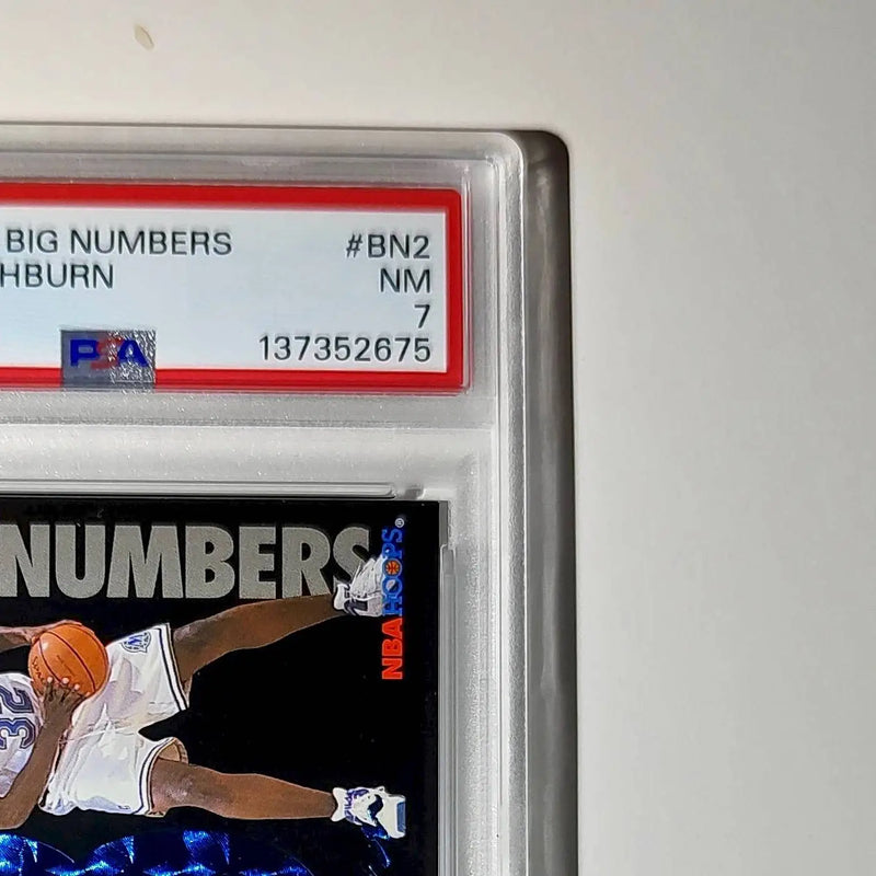 Jamal Mashburn 1994 NBA Hoops Big Numbers #BN2 Rainbow PSA 7 NM