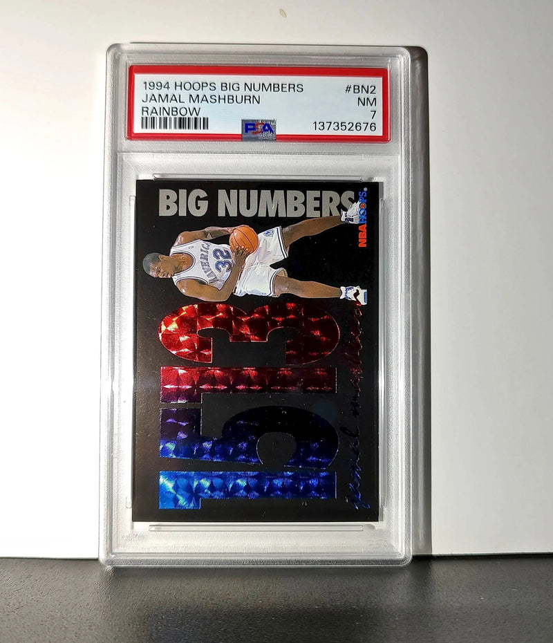 Jamal Mashburn 1994 NBA Hoops Big Numbers #BN2 Rainbow PSA 7 NM