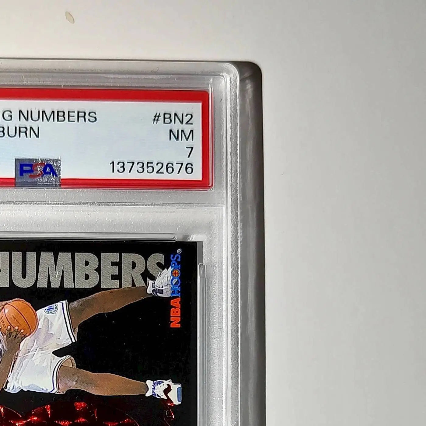 Jamal Mashburn 1994 NBA Hoops Big Numbers #BN2 Rainbow PSA 7 NM - Basketball Card Single