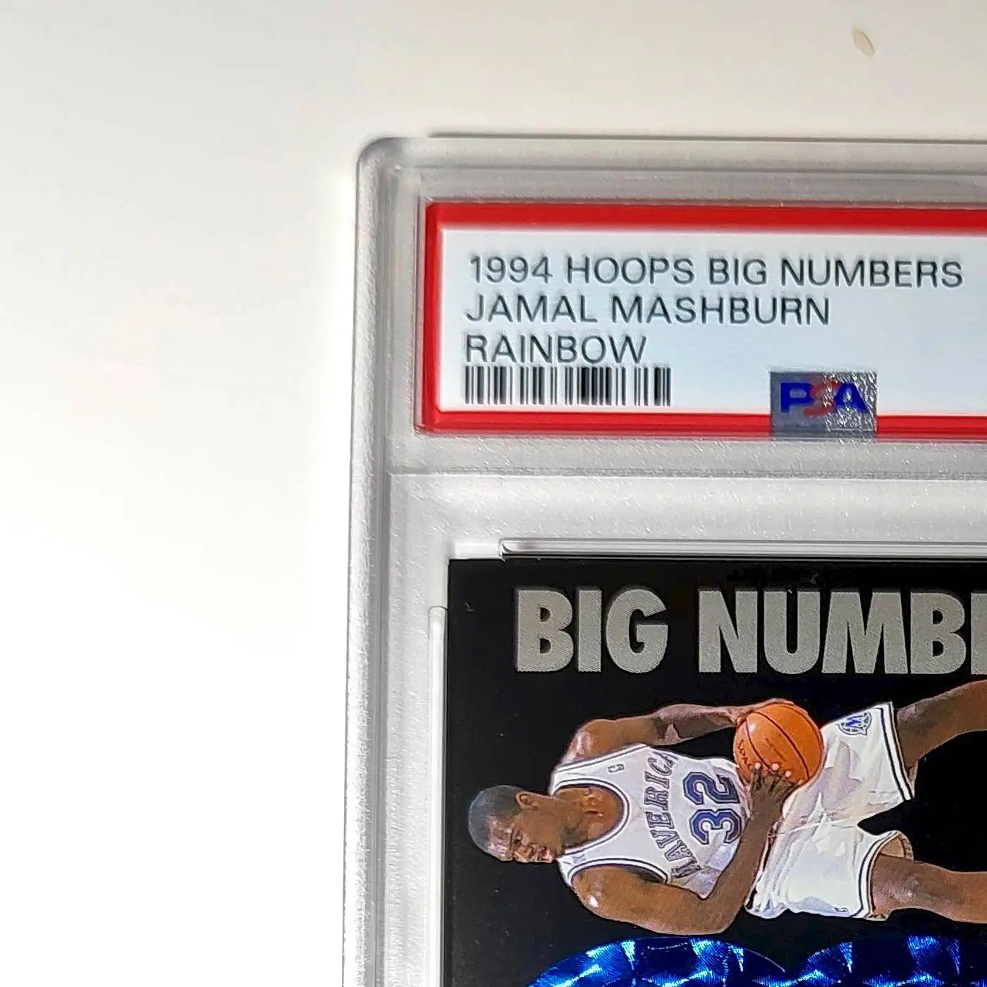 Jamal Mashburn 1994 NBA Hoops Big Numbers #BN2 Rainbow PSA 7 NM