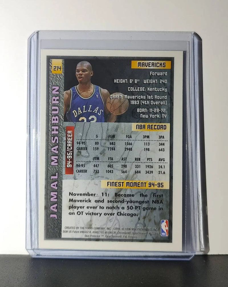 Jamal Mashburn 1995-96 Topps Finest NBA #214 Card Mavericks