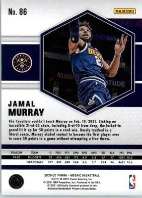 Jamal Murray - 2020-21 Panini Mosaic - #86 - Basketball - Basketball Card Single