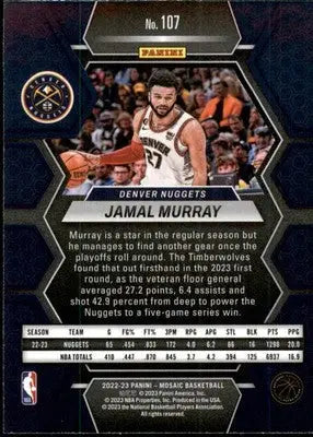 Jamal Murray - 2022-23 Panini Mosaic - #107 - Basketball - Basketball Card Single