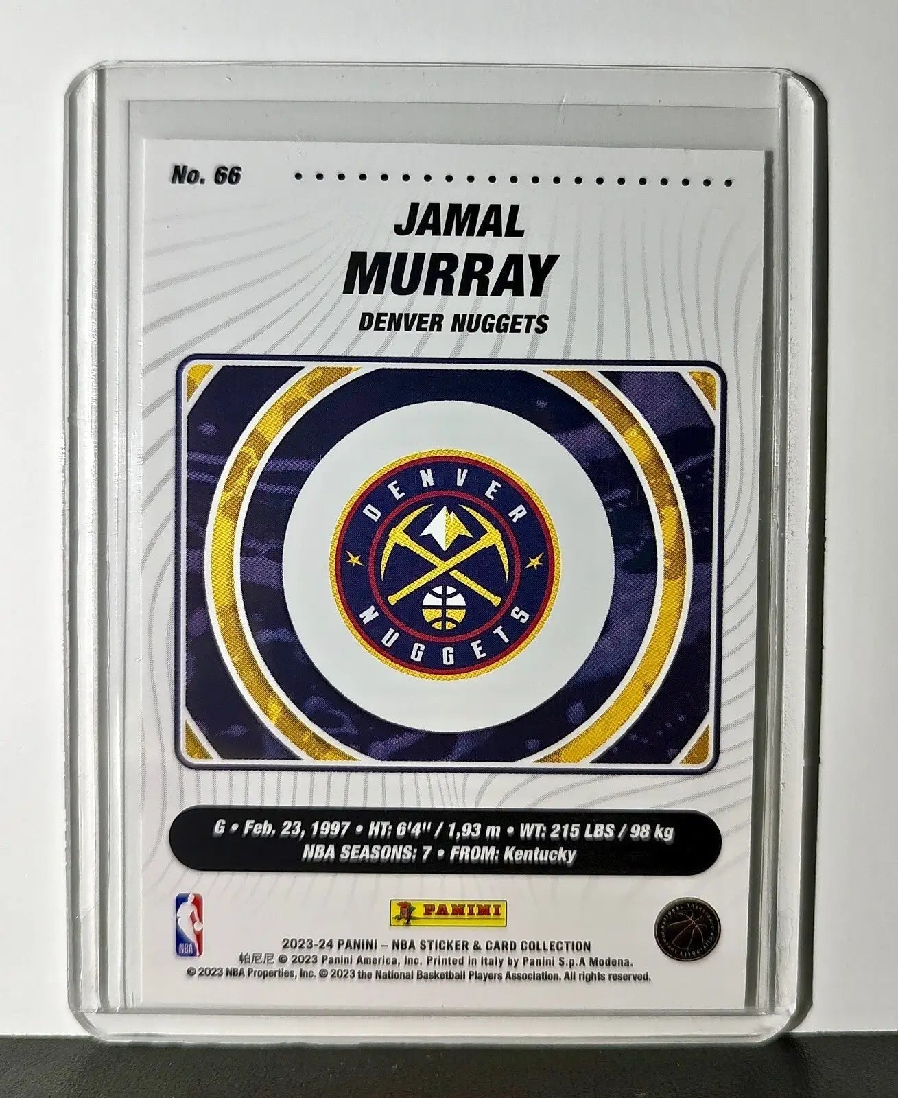 Jamal Murray 2023-24 Panini NBA Basketball #66 Card Denver Nuggets
