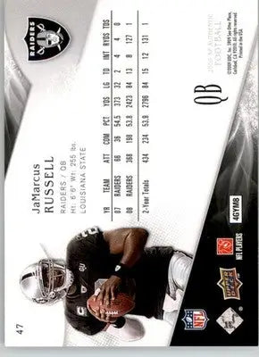 JaMarcus Russell - 2009 SP Authentic - #47 - Football - Football Card Single
