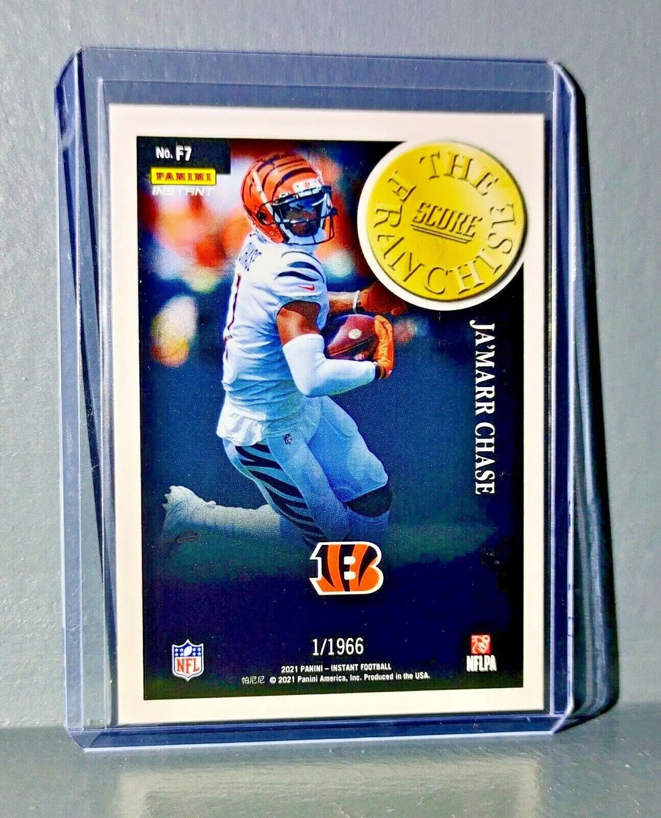 Ja’Marr Chase 2021 Panini NFL Score The Franchise #F7 Rookie Card 1/1966