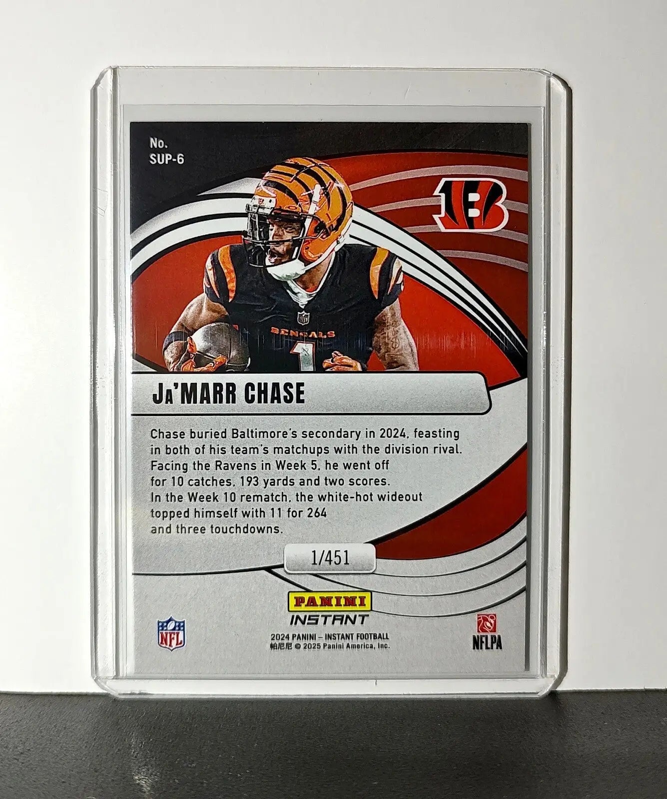 Ja’Marr Chase 2024 Panini Supernova NFL #6 Football Card Bengals 1/451