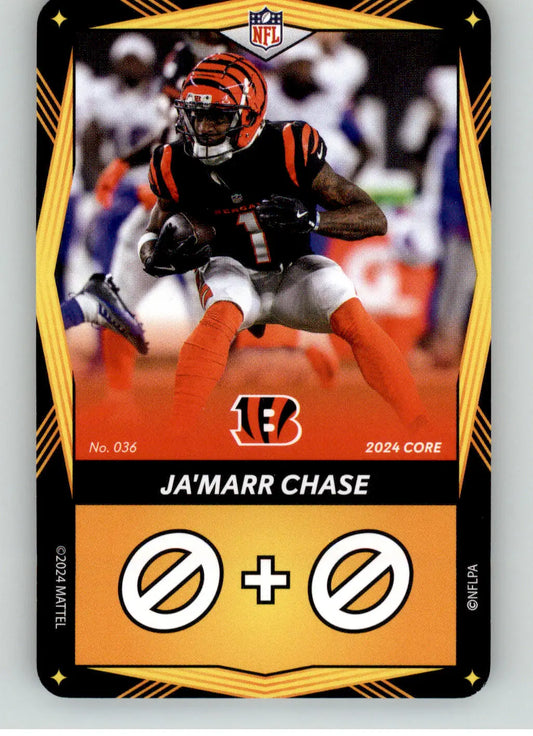 Ja’Marr Chase - 2024 UNO Elite Core Edition - Yellow - #036 - Football - Football Card Single