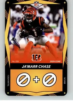 Ja’Marr Chase - 2024 UNO Elite Core Edition - Yellow - #036 - Football - Football Card Single