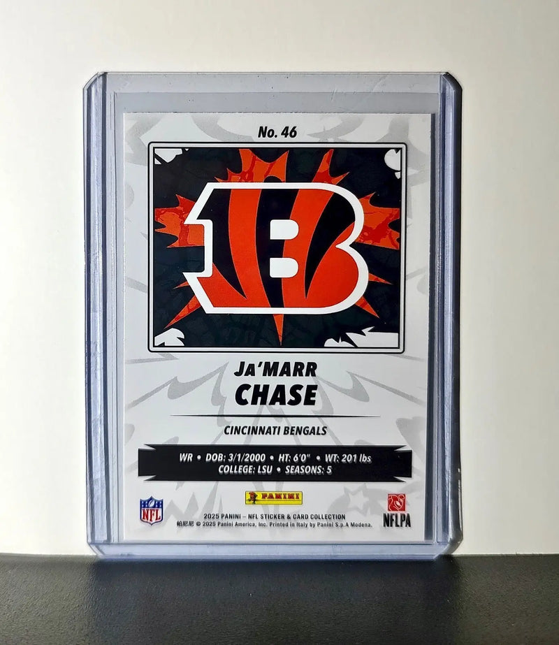 Ja’Marr Chase 2025 Panini NFL #46 Sticker Card Cincinnati Bengals