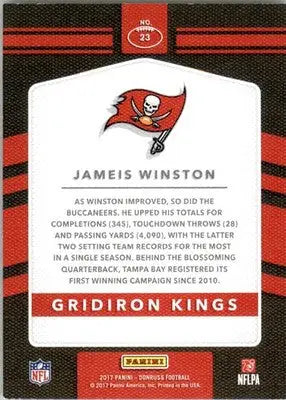 Jameis Winston - 2017 Donruss - #23 - Gridiron Kings Football - Football Card Single
