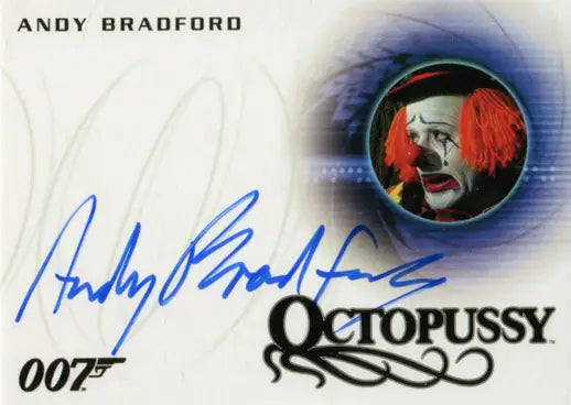 James Bond 007 Classics Autograph Card A265 Andy Bradford as 009 - Entertainment Memorabilia