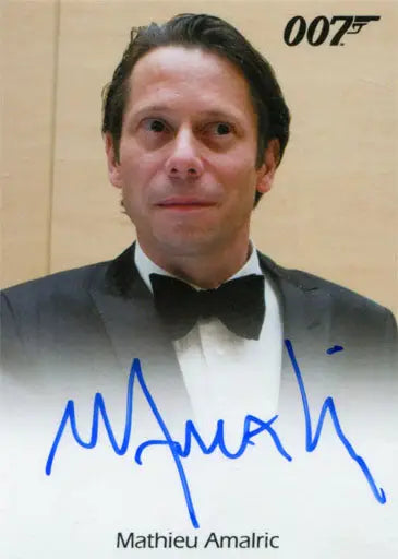 Headshot of Mathieu Amalric as Dominic Greene on James Bond 007 Classics Autograph Card