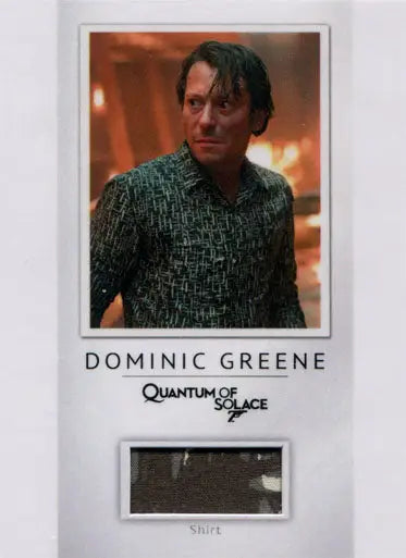 Framed portrait and film cell of Mathieu Amalric as Dominic Greene in Quantum of Solace