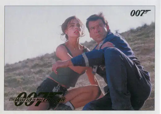Movie still from James Bond film on James Bond 007 Classics Gold Parallel trading card