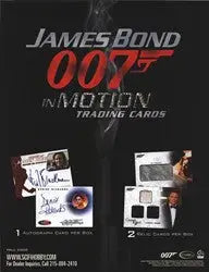 James Bond 007 In Motion trading card box displayed in sell sheet for collectors