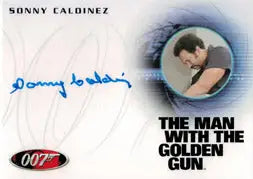 Autographed trading card of Sonny Caldinez from James Bond 50th Anniversary Series 1