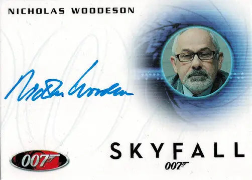 James Bond Archives 2014 Autograph Card A250 Nicholas Woodeson as Dr. Hall - Entertainment Memorabilia