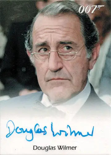Portrait of Douglas Wilmer as Jim Fanning on a 007 Autograph Card