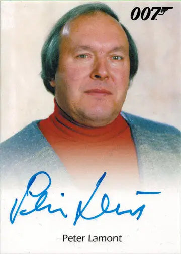 James Bond Archives 2014 Autograph Card Peter Lamont (Production Designer) - Entertainment Memorabilia