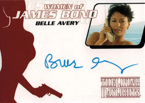James Bond Archives 2014 Autograph Card WA39 Belle Avery as Linda in trading cards