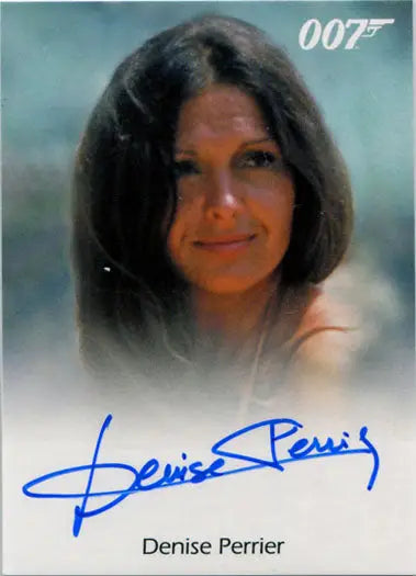 Autographed trading card of Denise Perrier as Marie with 007 logo