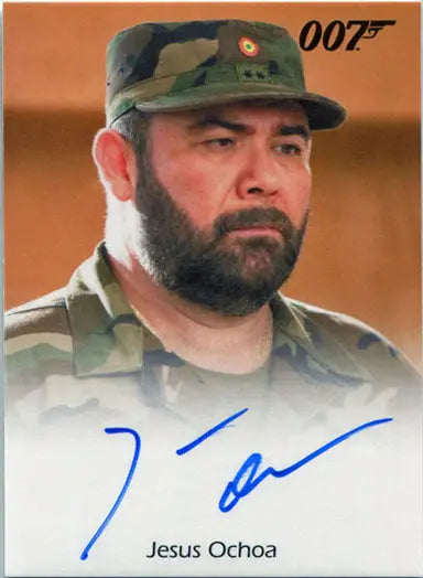 Signed Jesus Ochoa card from James Bond Archives Final Autograph Card collection