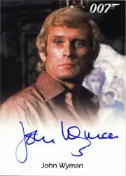 Autographed headshot of John Wyman as Eric Kriegler on an autograph card