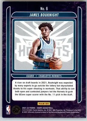 James Bouknight - 2021-22 Hoops - #6 - Class of 2021 Basketball - Basketball Card Single
