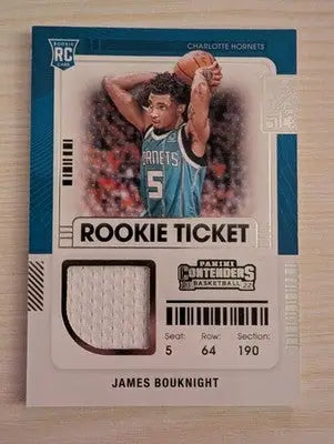 James Bouknight - 2021-22 Panini Contenders - #RTS-JBO - Rookie Ticket Swatches - Basketball Card Single