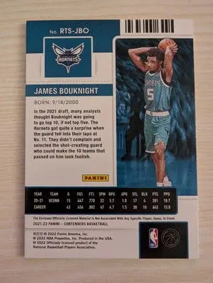 James Bouknight - 2021-22 Panini Contenders - #RTS-JBO - Rookie Ticket Swatches - Basketball Card Single