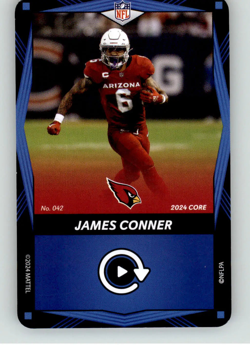 James Conner - 2024 UNO Elite Core Edition - Blue - #042 - Football - Football Card Single