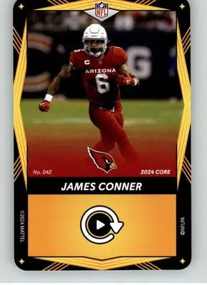 James Conner - 2024 UNO Elite Core Edition - Yellow Foil - #042 - Football - Football Card Single