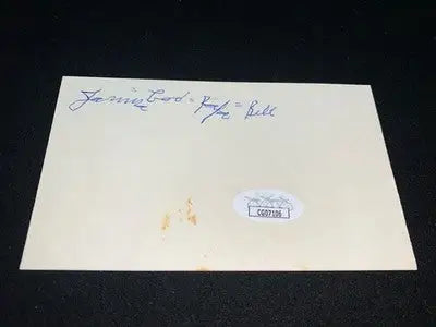 James Cool Papa Bell Signed Cut Index Card Autograph JSA Certified Auto HOF - Sports Memorabilia