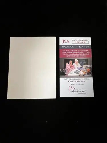 James Cool Papa Bell and wife signed Equitable Invitation Card with certification